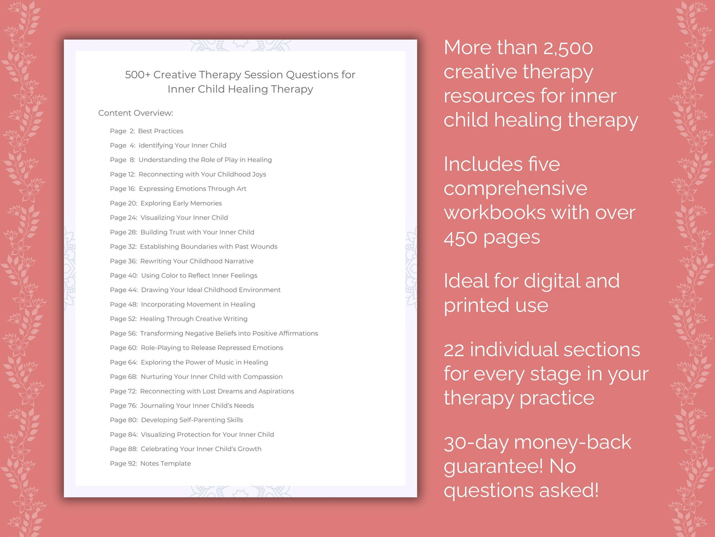 Inner Child Healing Creative Therapy Therapist Worksheets