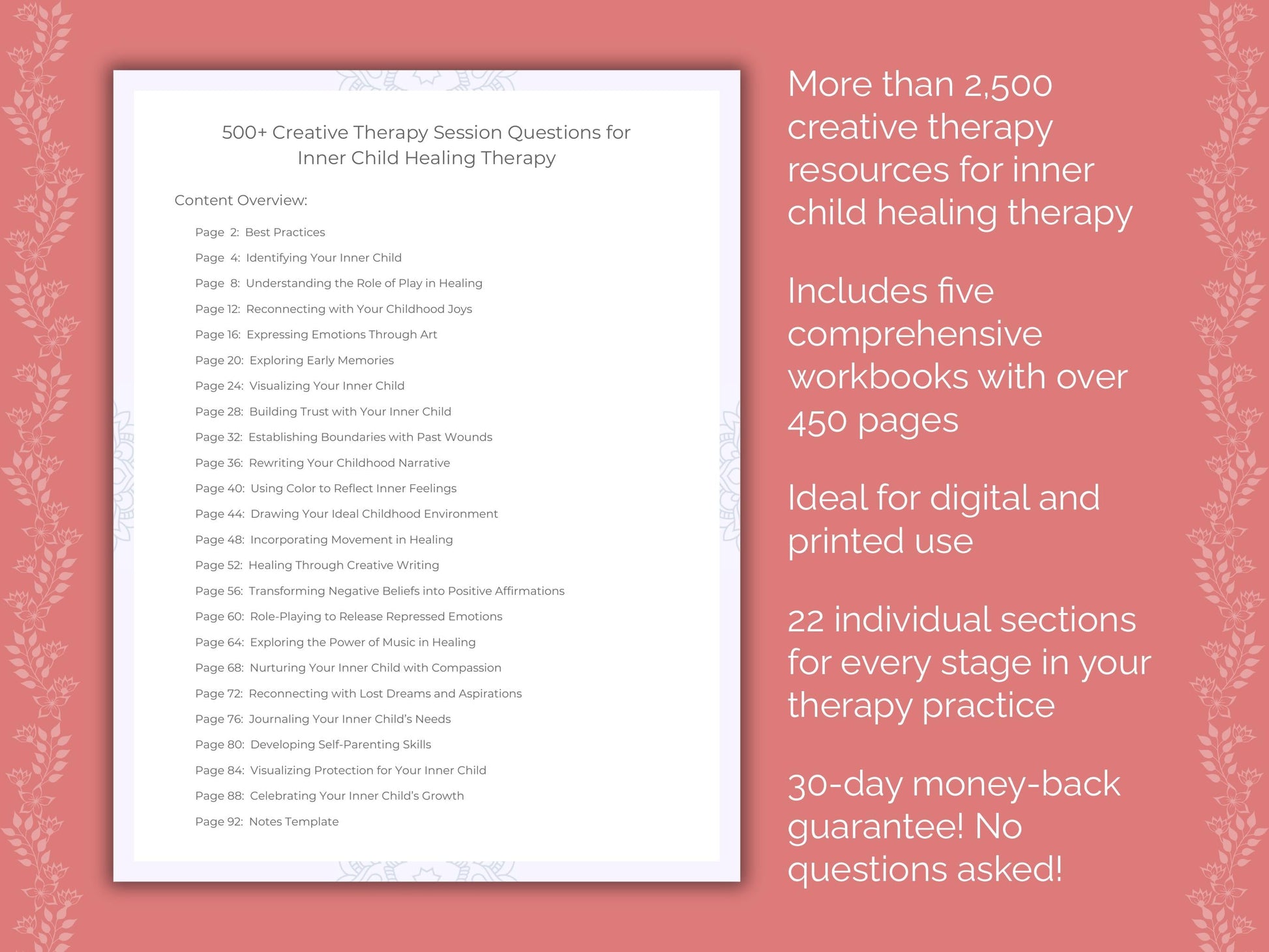 Inner Child Healing Creative Therapy Therapist Worksheets