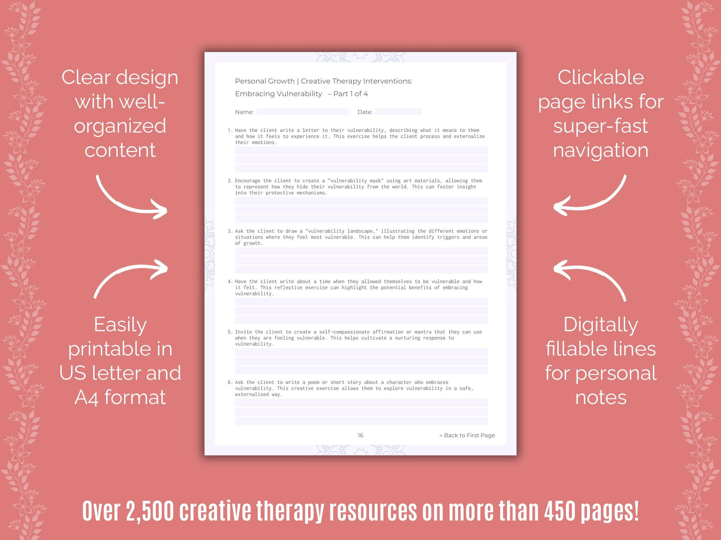 Personal Growth Creative Therapy Counseling Templates