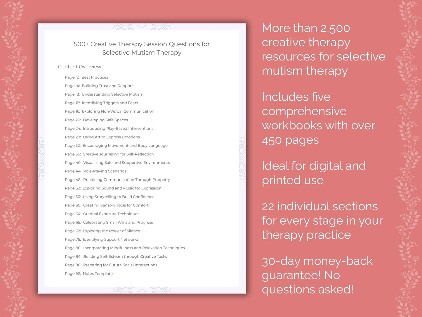 Selective Mutism Creative Therapy Therapist Worksheets