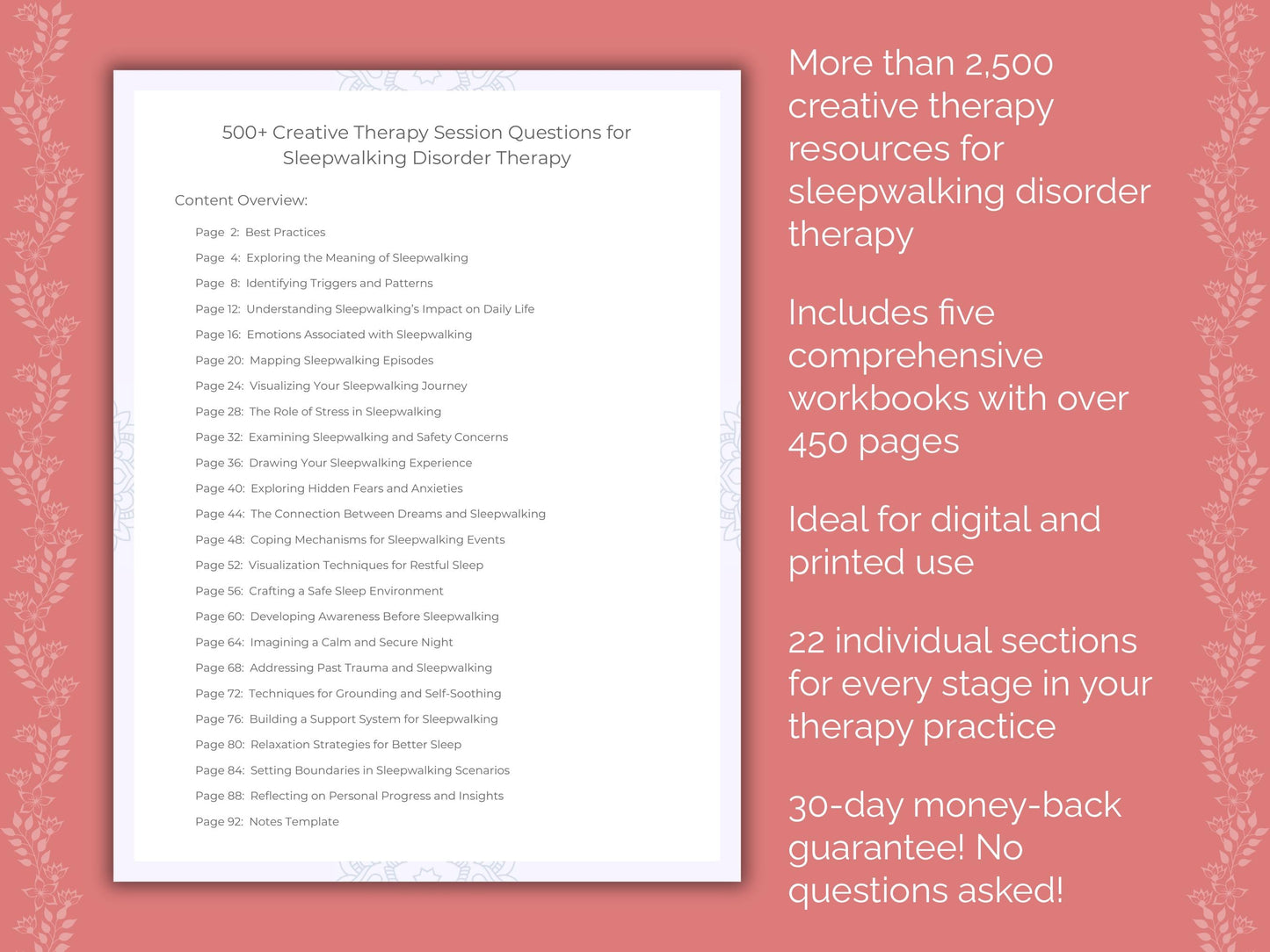 Sleepwalking Disorder Creative Therapy Therapist Worksheets