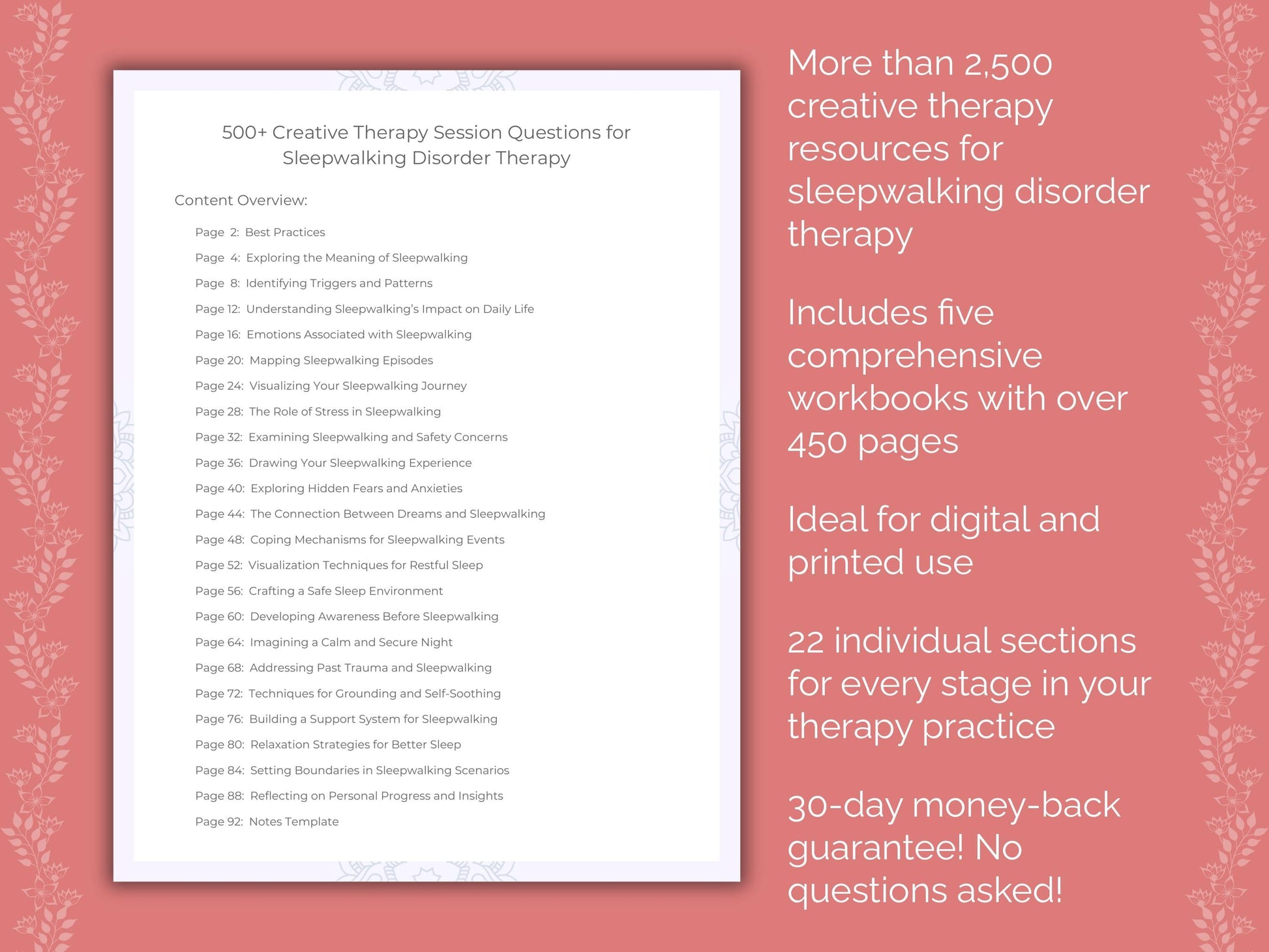 Sleepwalking Disorder Creative Therapy Therapist Worksheets