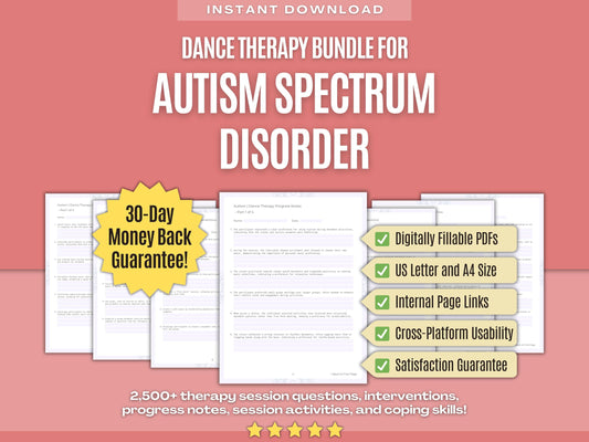 Autism Spectrum Disorder Dance Therapy Psychology Workbooks