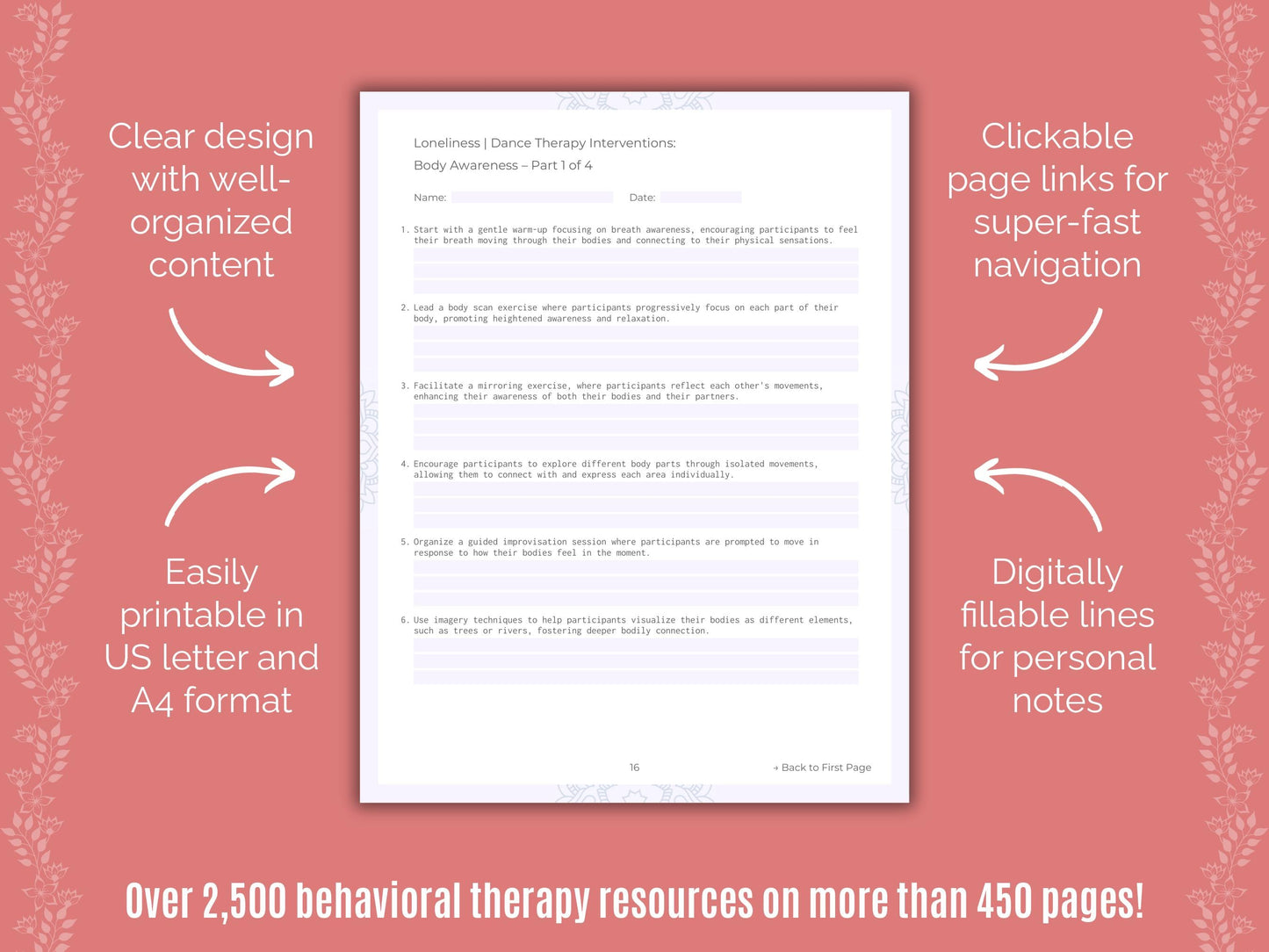 Loneliness Dance Therapy Counseling Templates