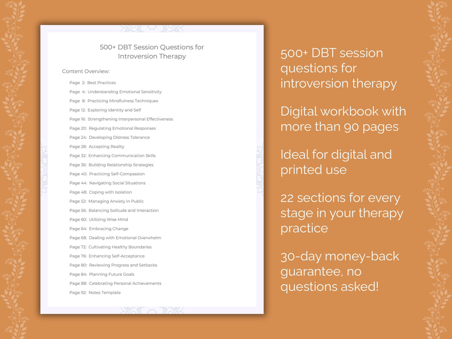 Introversion Dialectical Behavior Therapy (DBT) Therapist Worksheets