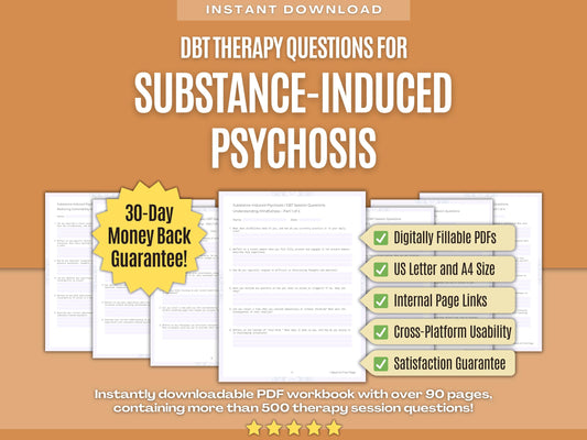 Substance-Induced Psychosis Dialectical Behavior Therapy (DBT) Psychology Workbooks