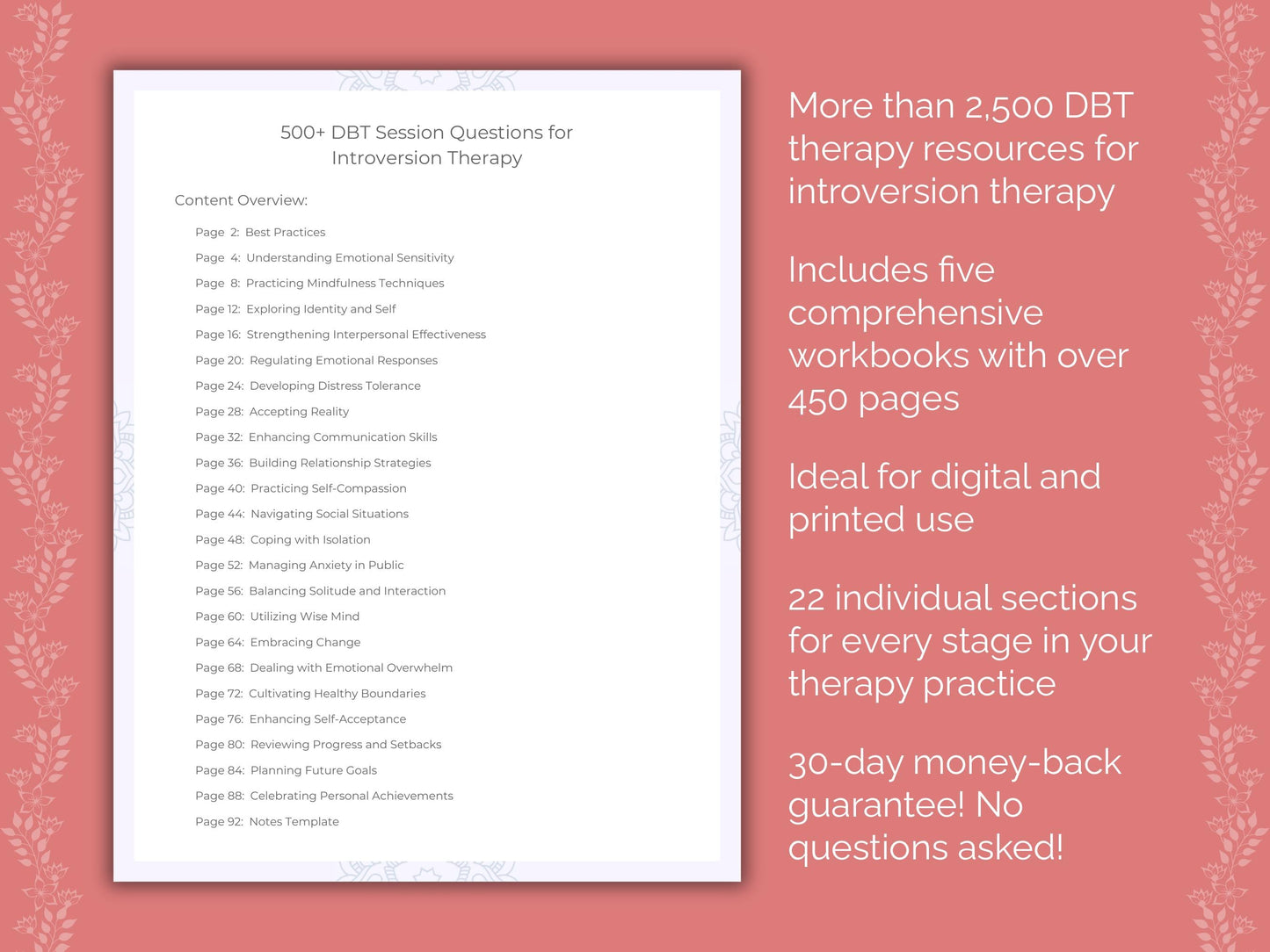 Introversion Dialectical Behavior Therapy (DBT) Therapist Worksheets