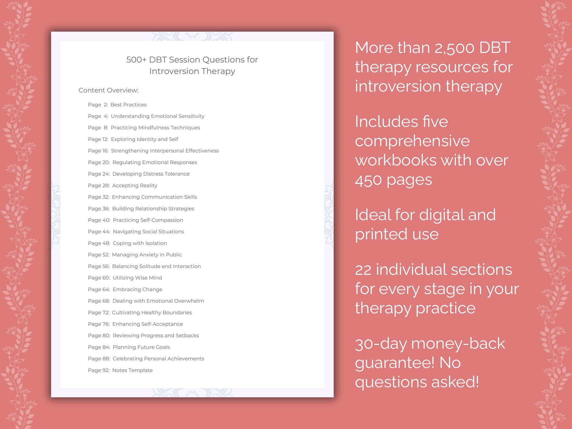 Introversion Dialectical Behavior Therapy (DBT) Therapist Worksheets