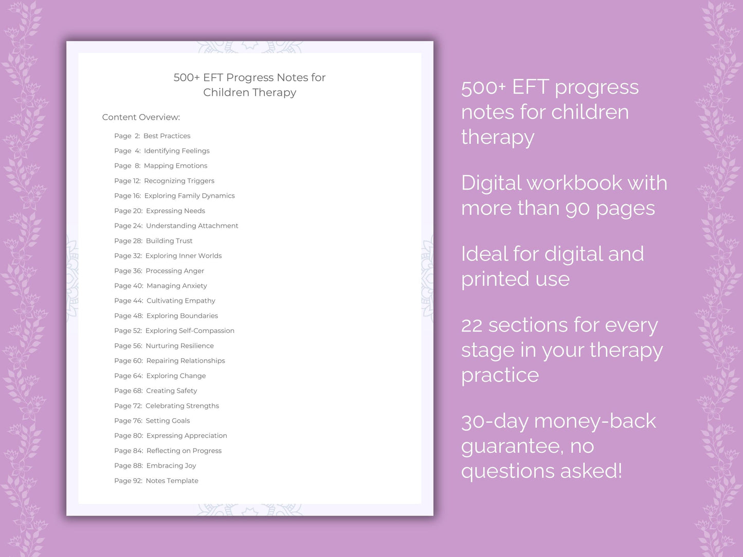 Children Emotionally Focused Therapy (EFT) Therapist Worksheets