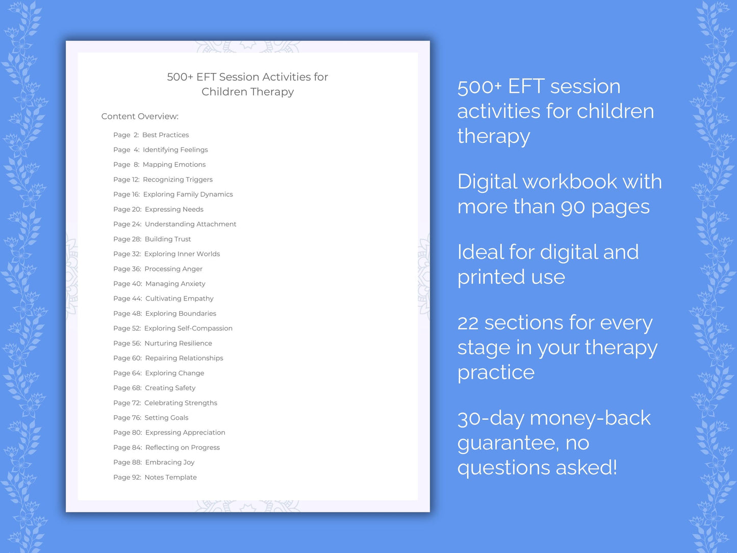 Children Emotionally Focused Therapy (EFT) Therapist Worksheets