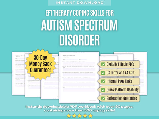 Autism Spectrum Disorder Emotionally Focused Therapy (EFT) Psychology Workbooks