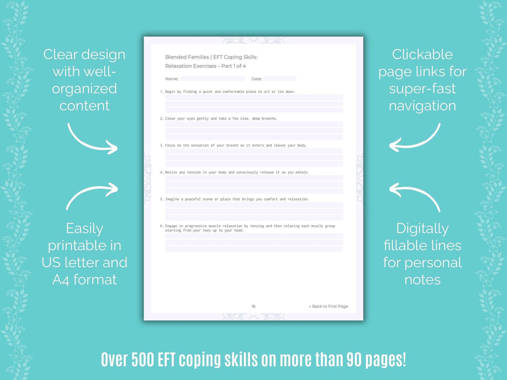 Blended Families Emotionally Focused Therapy (EFT) Counseling Templates