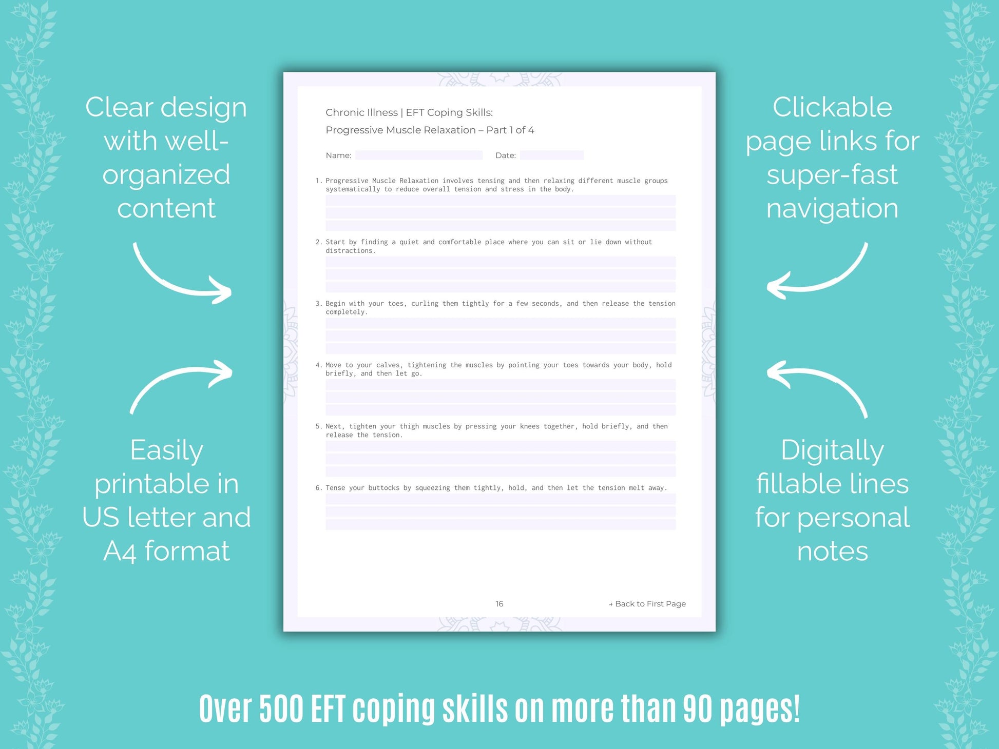 Chronic Illness Emotionally Focused Therapy (EFT) Counseling Templates