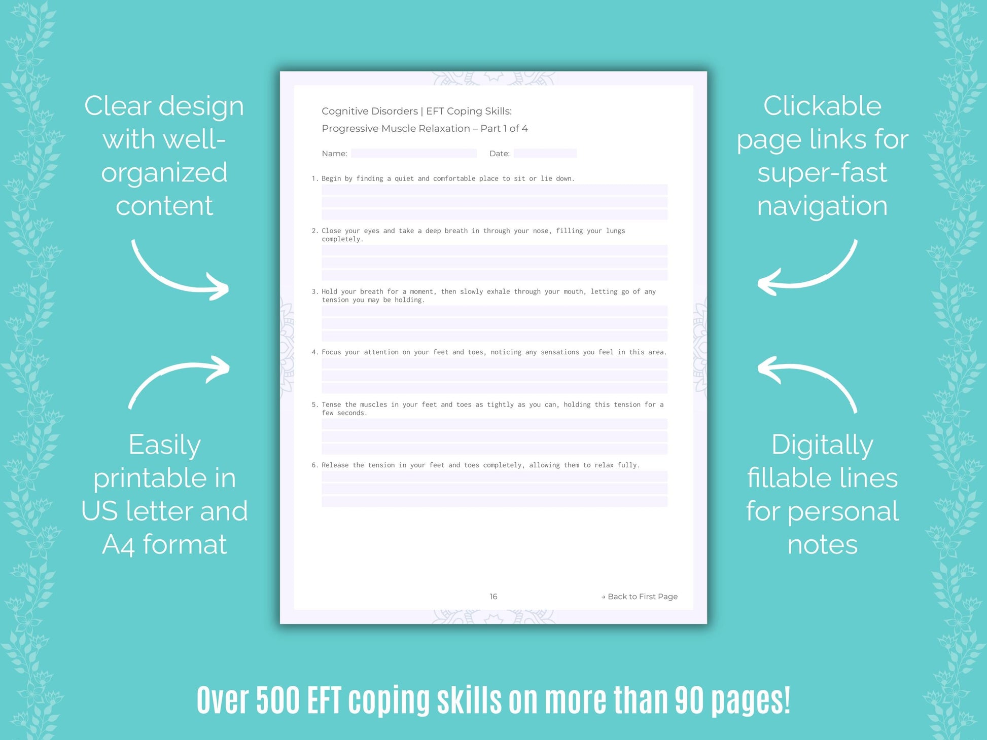 Cognitive Disorders Emotionally Focused Therapy (EFT) Counseling Templates