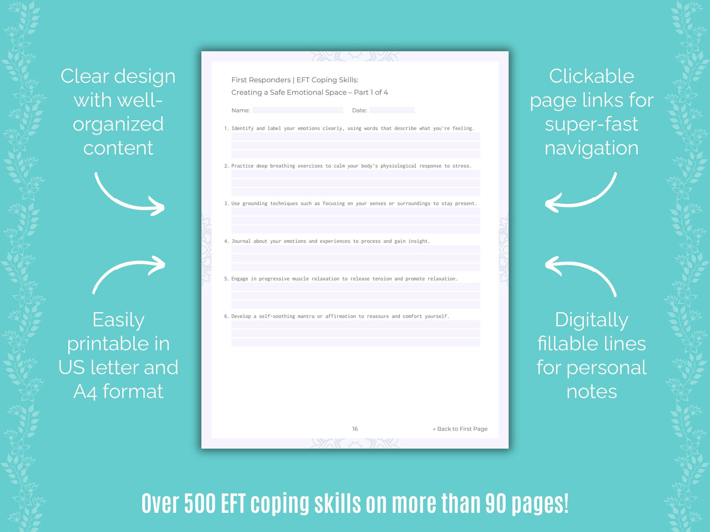 First Responders Emotionally Focused Therapy (EFT) Counseling Templates
