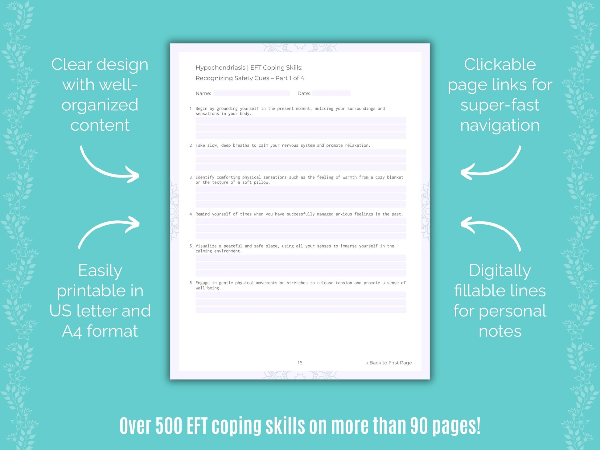 Hypochondriasis Emotionally Focused Therapy (EFT) Counseling Templates