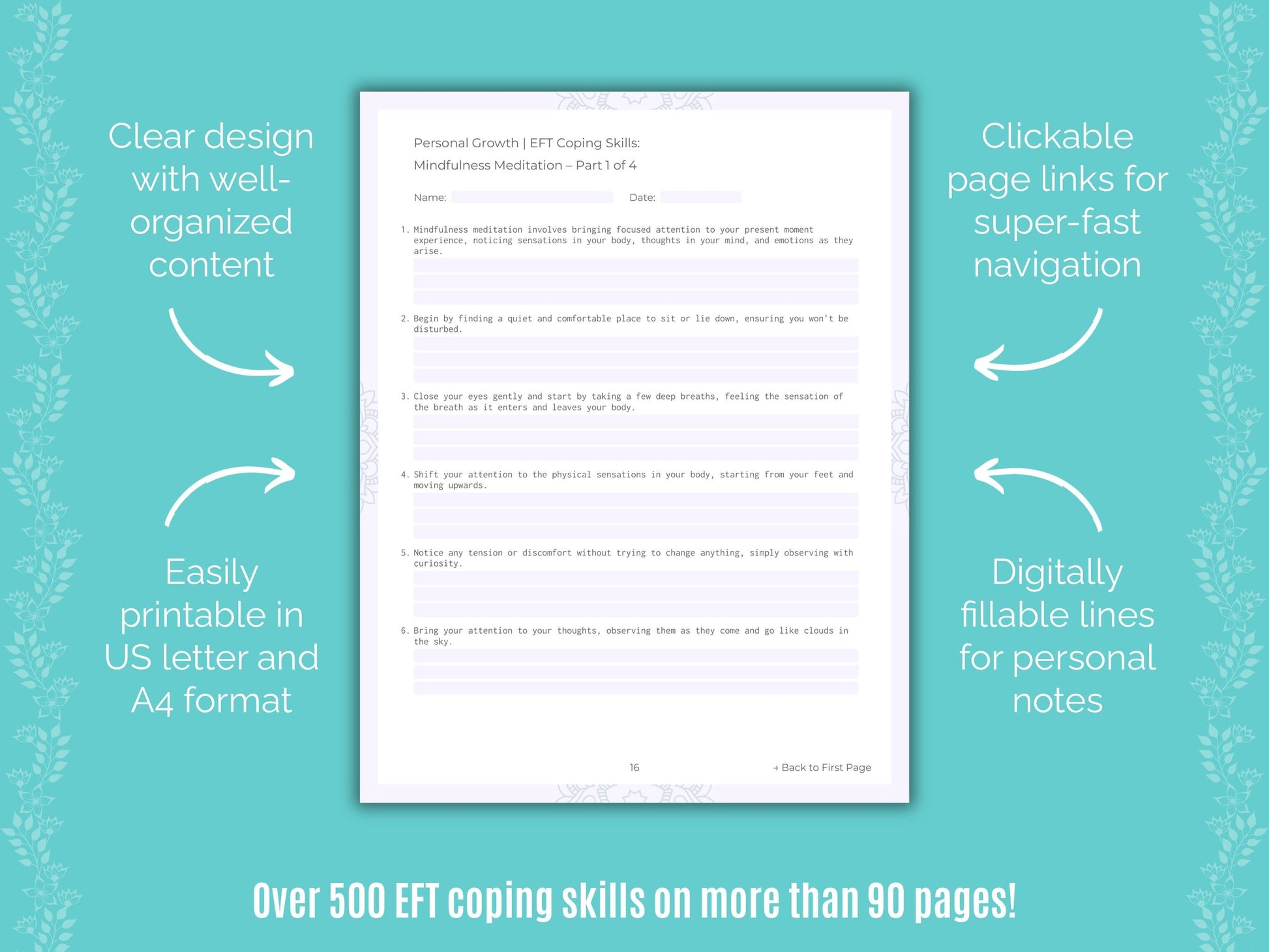 Personal Growth Emotionally Focused Therapy (EFT) Counseling Templates