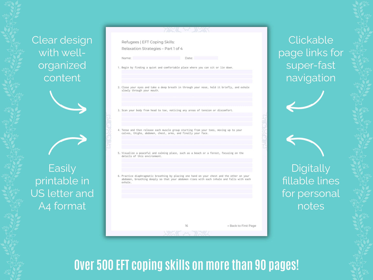 Refugees Emotionally Focused Therapy (EFT) Counseling Templates