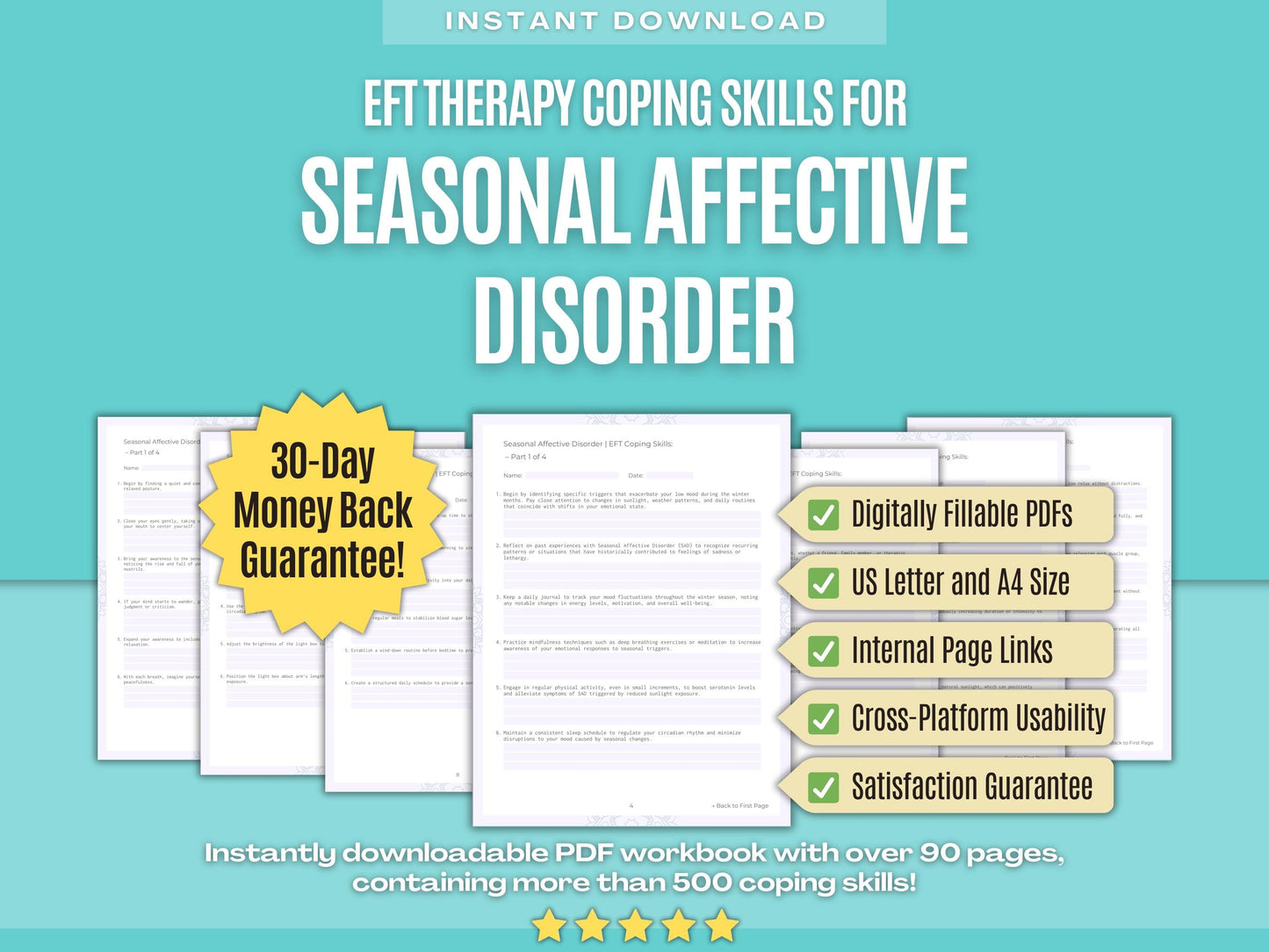Seasonal Affective Disorder Emotionally Focused Therapy (EFT) Psychology Workbooks