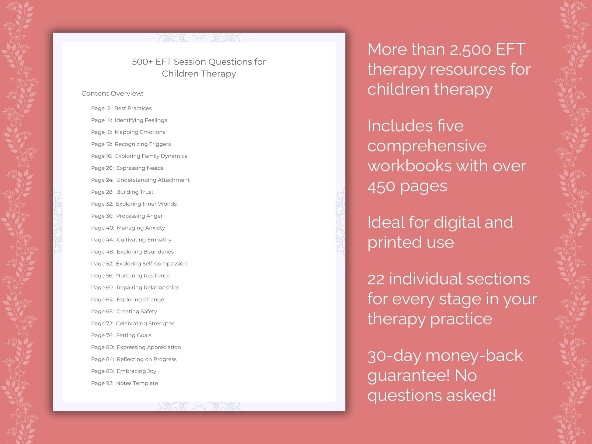 Children Emotionally Focused Therapy (EFT) Therapist Worksheets