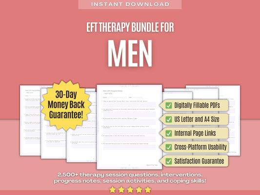 Men Emotionally Focused Therapy (EFT) Psychology Workbooks