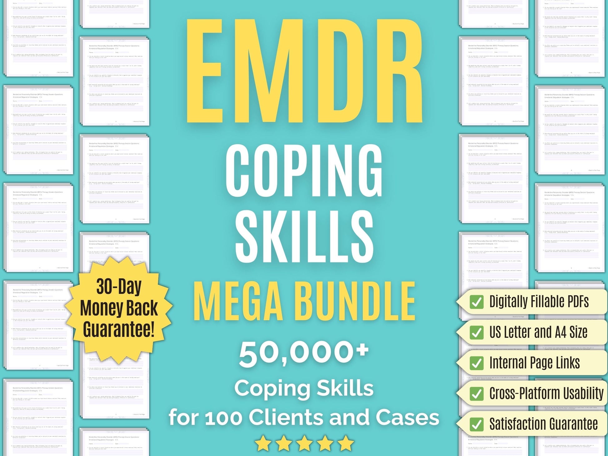 Eye Movement Desensitization and Reprocessing (EMDR) Coping Skills Psychology Workbooks