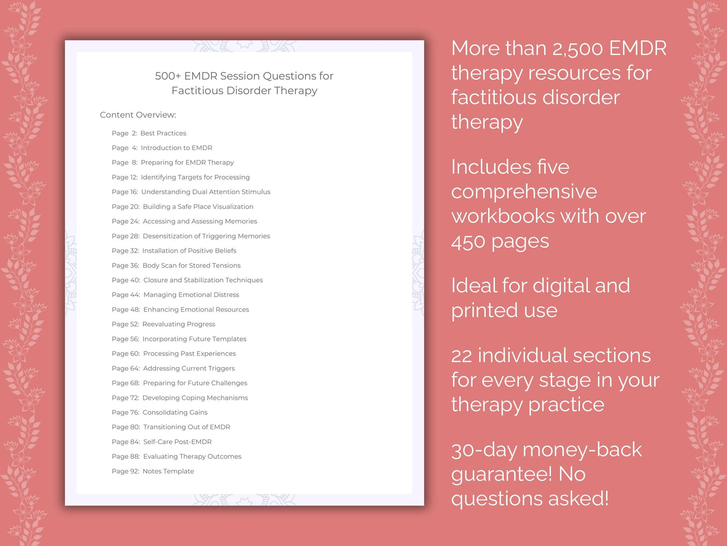 Factitious Disorder Eye Movement Desensitization and Reprocessing (EMDR) Therapist Worksheets