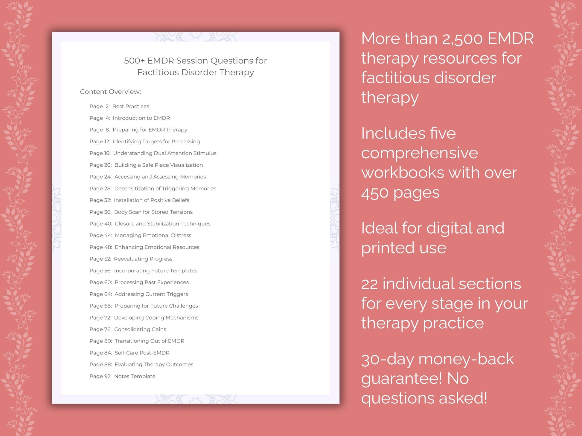 Factitious Disorder Eye Movement Desensitization and Reprocessing (EMDR) Therapist Worksheets