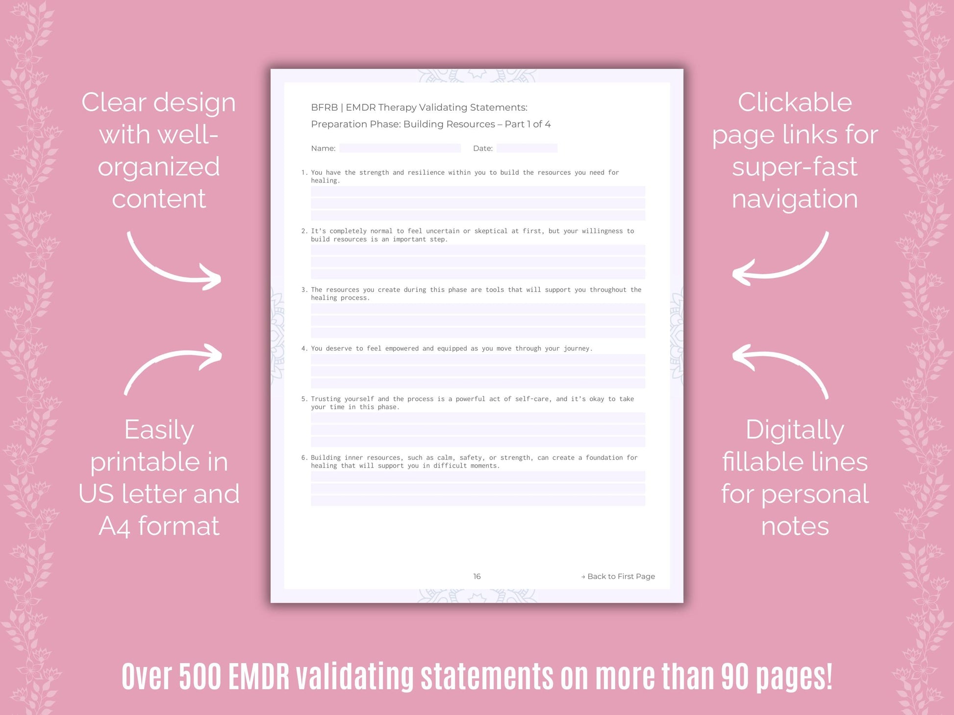 Body-Focused Repetitive Behavior (BFRB) Eye Movement Desensitization and Reprocessing (EMDR) Counseling Templates