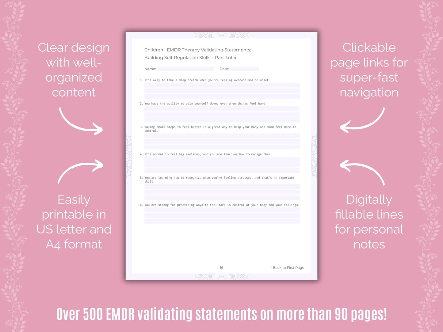Children Eye Movement Desensitization and Reprocessing (EMDR) Counseling Templates
