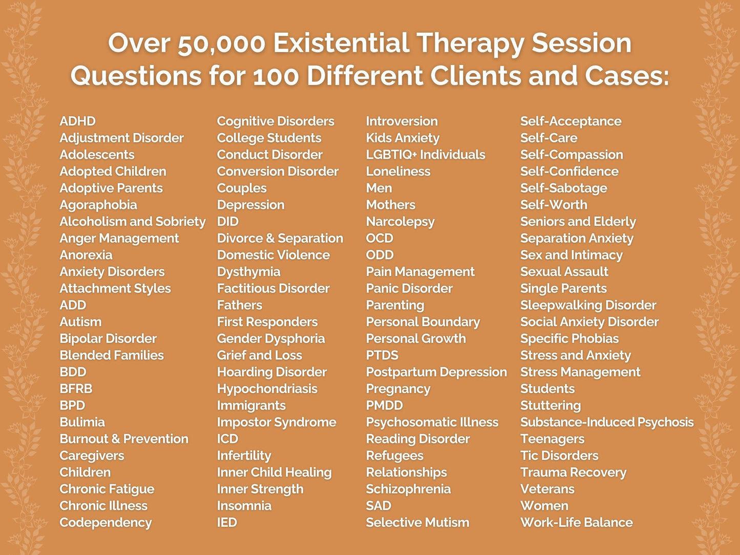 Existential Therapy Session Questions Therapist Worksheets