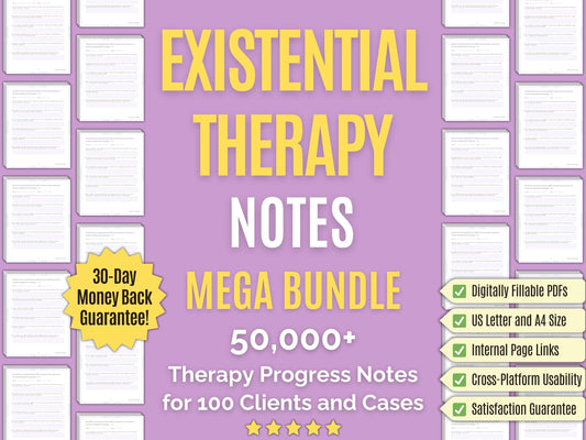 Existential Therapy Progress Notes Psychology Workbooks