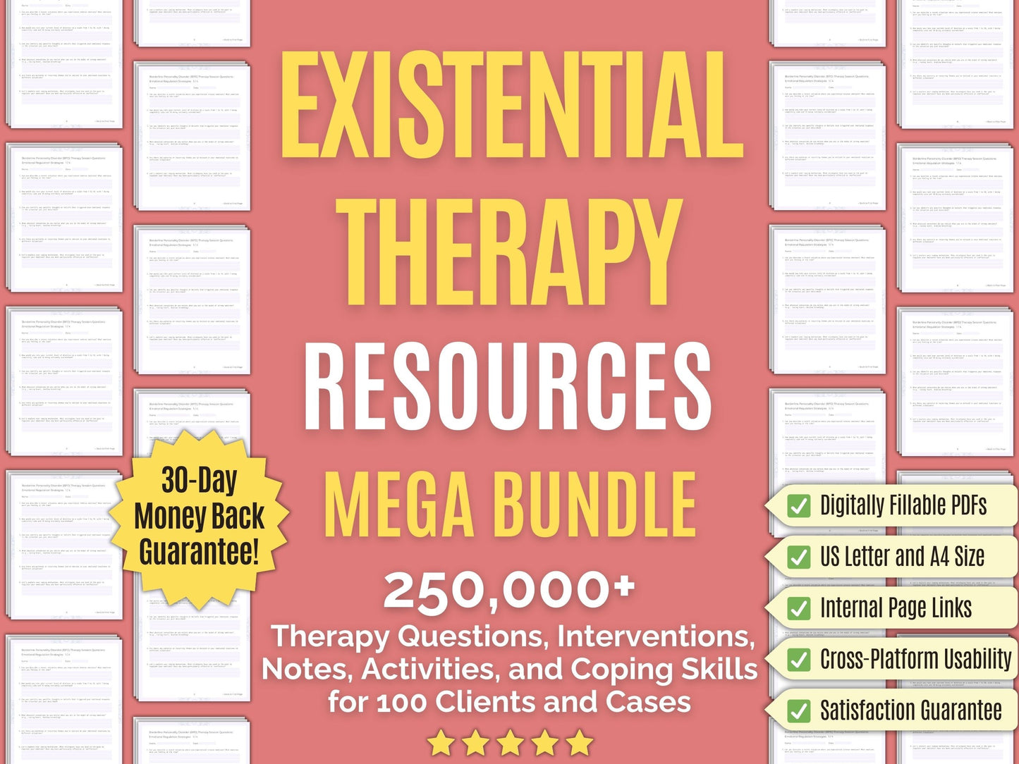 Existential Therapy Psychology Workbooks