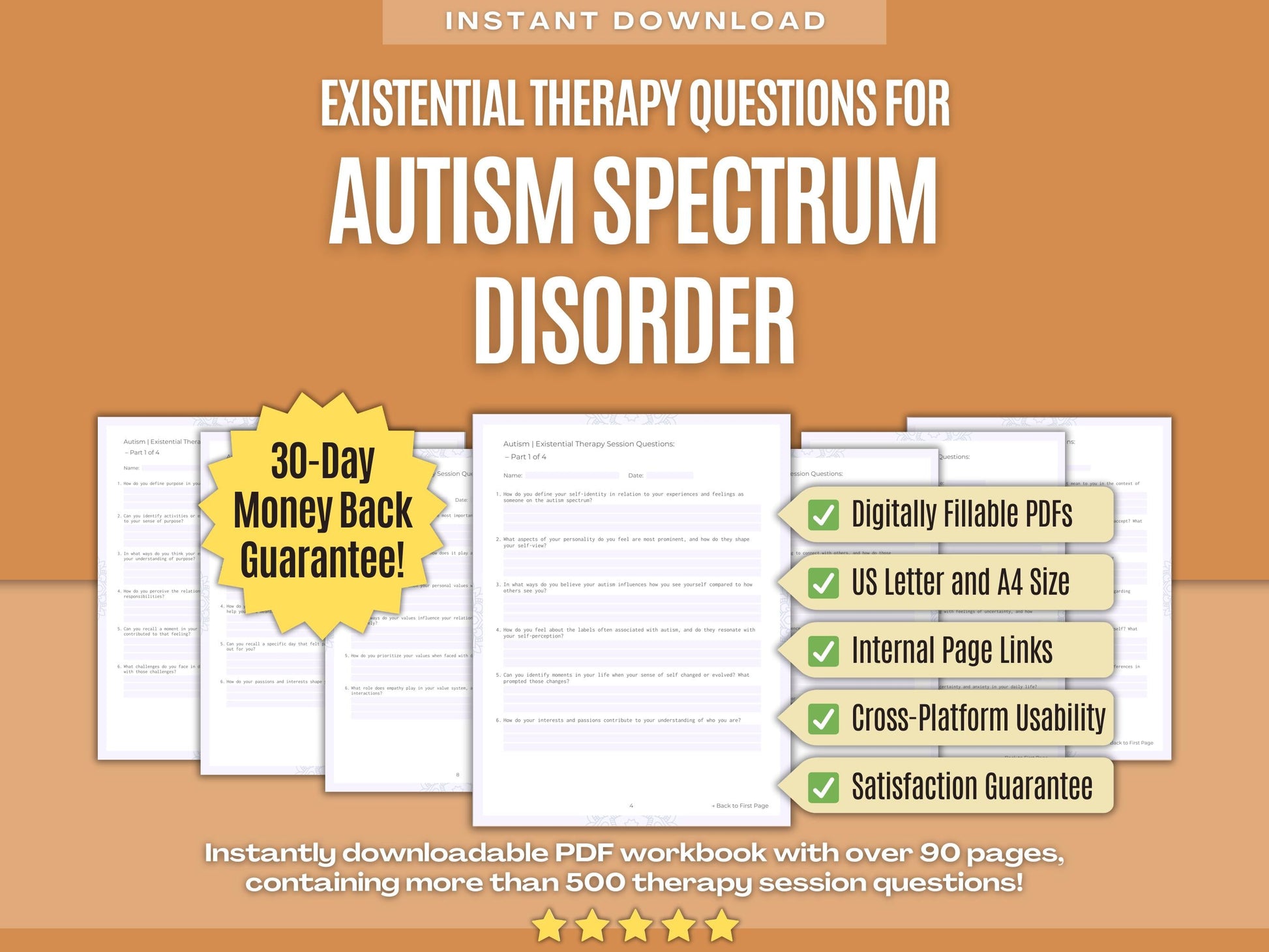 Autism Spectrum Disorder Existential Therapy Psychology Workbooks