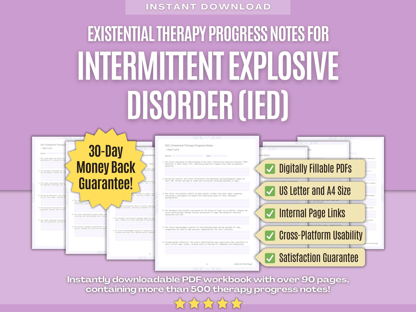 Intermittent Explosive Disorder (IED) Existential Therapy Psychology Workbooks