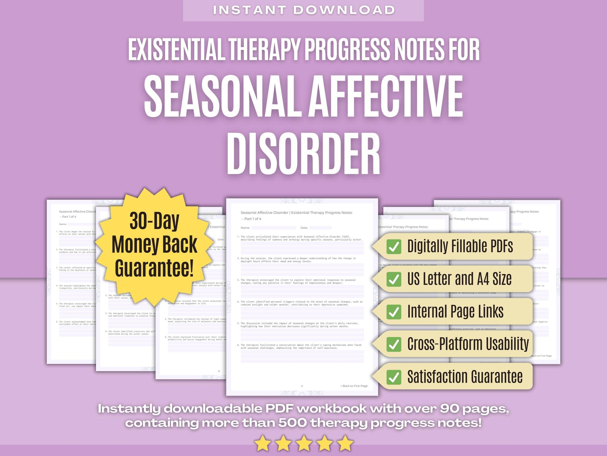 Seasonal Affective Disorder Existential Therapy Psychology Workbooks