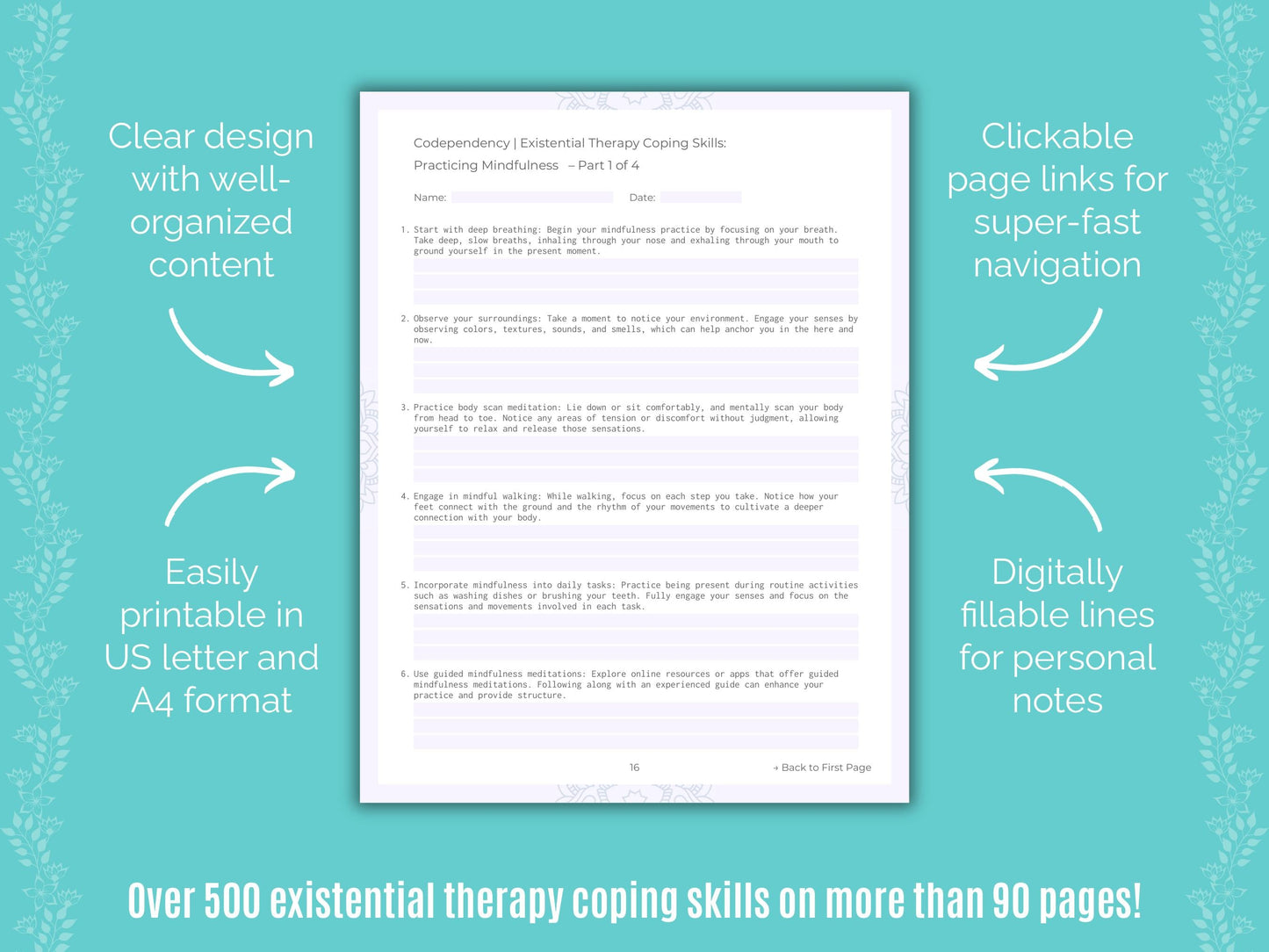 Codependency Existential Therapy Counseling Templates