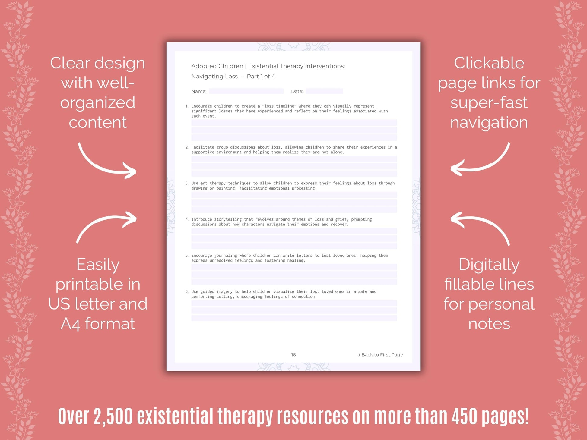 Adopted Children Existential Therapy Counseling Templates