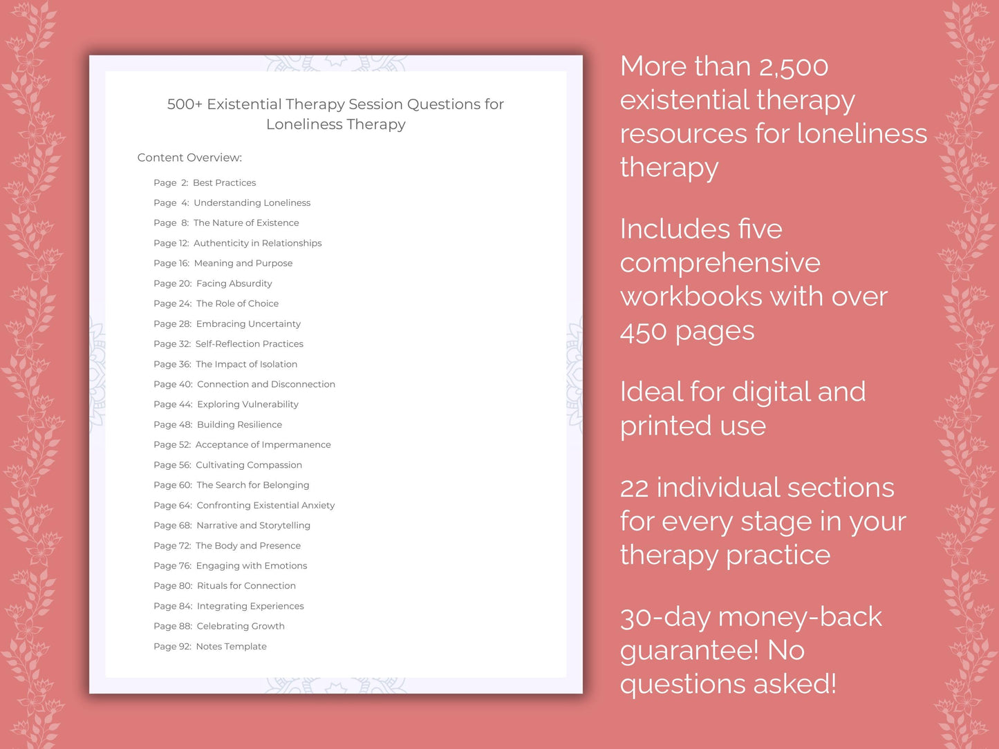 Loneliness Existential Therapy Therapist Worksheets