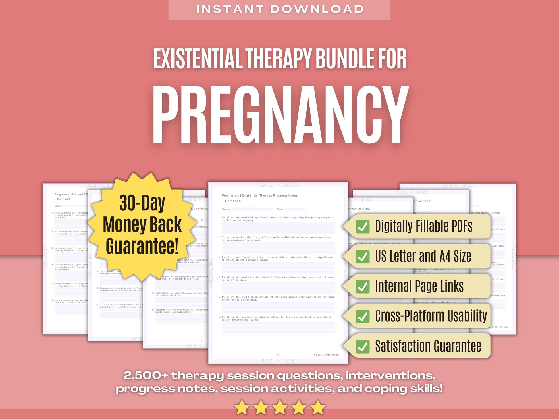 Pregnancy Existential Therapy Psychology Workbooks