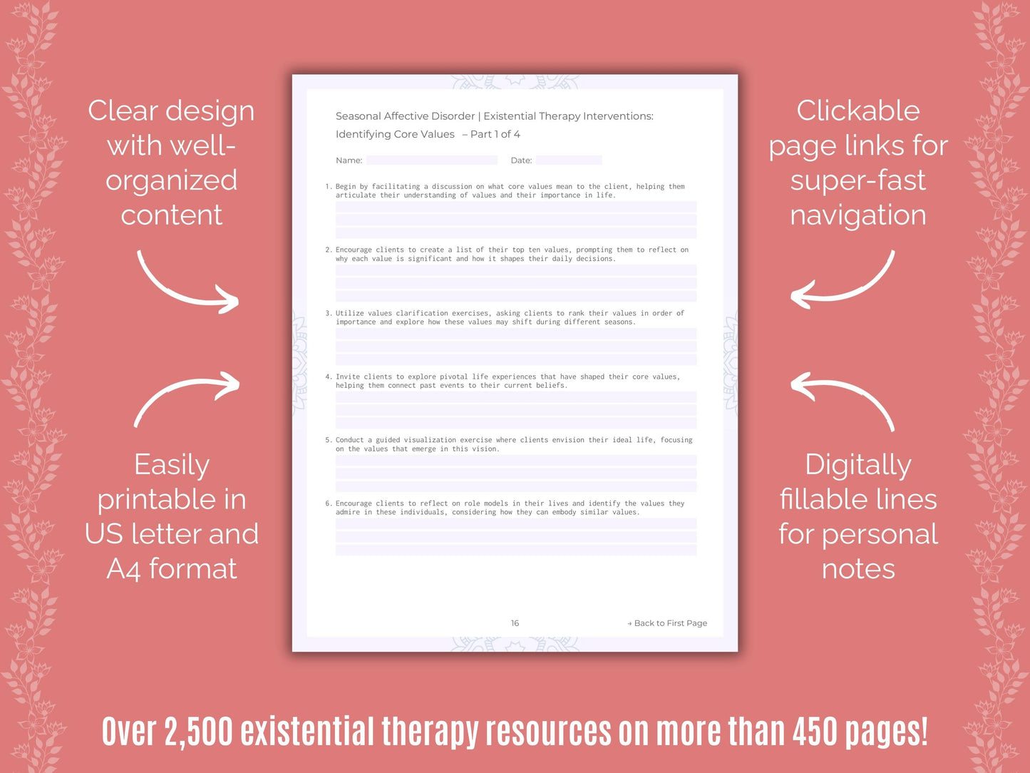 Seasonal Affective Disorder Existential Therapy Counseling Templates