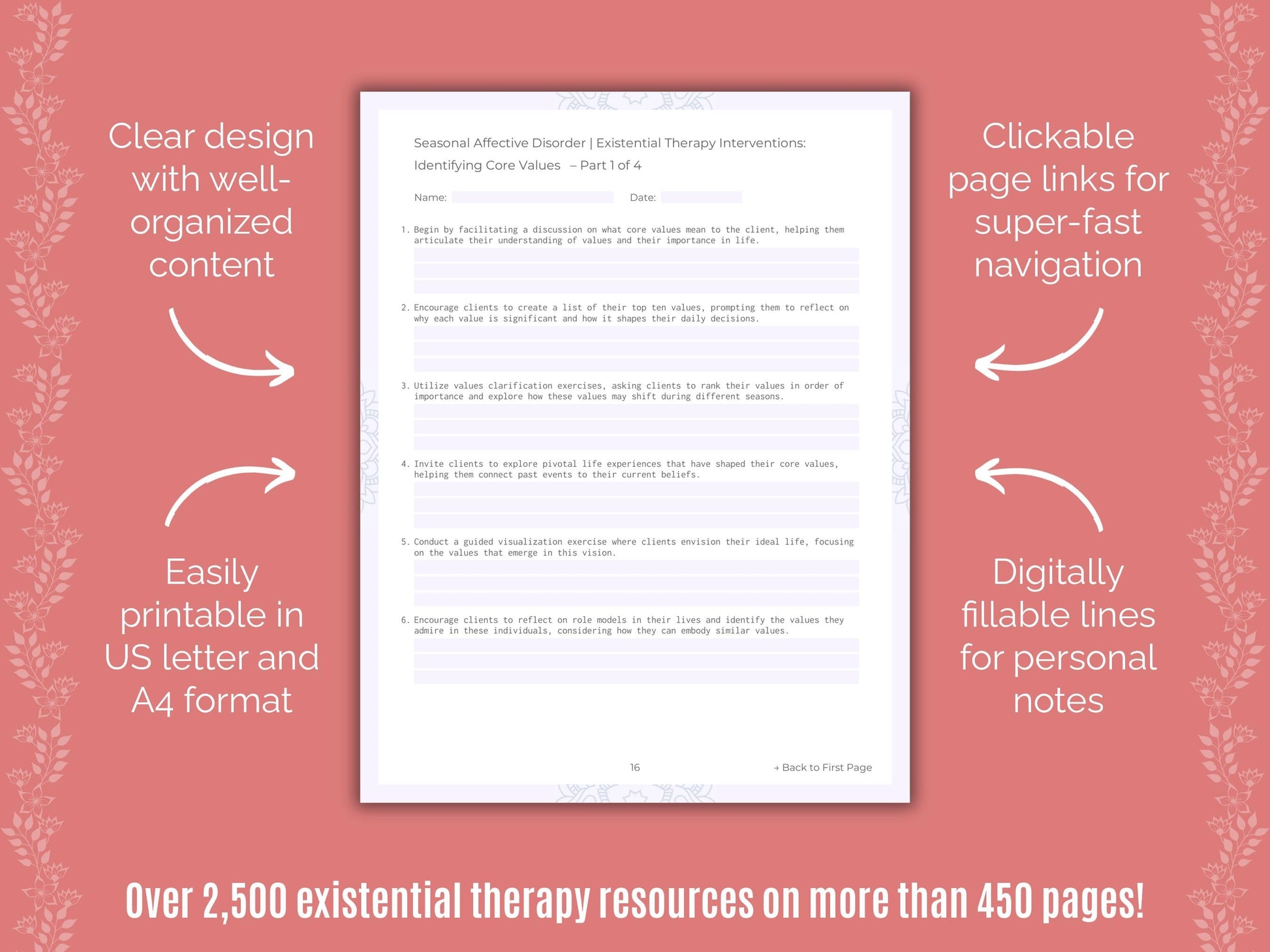 Seasonal Affective Disorder Existential Therapy Counseling Templates