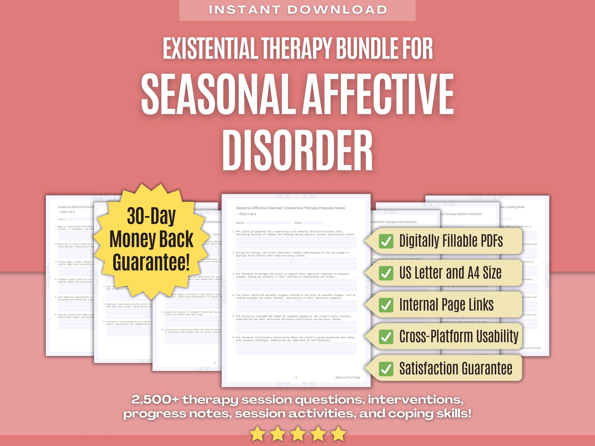 Seasonal Affective Disorder Existential Therapy Psychology Workbooks