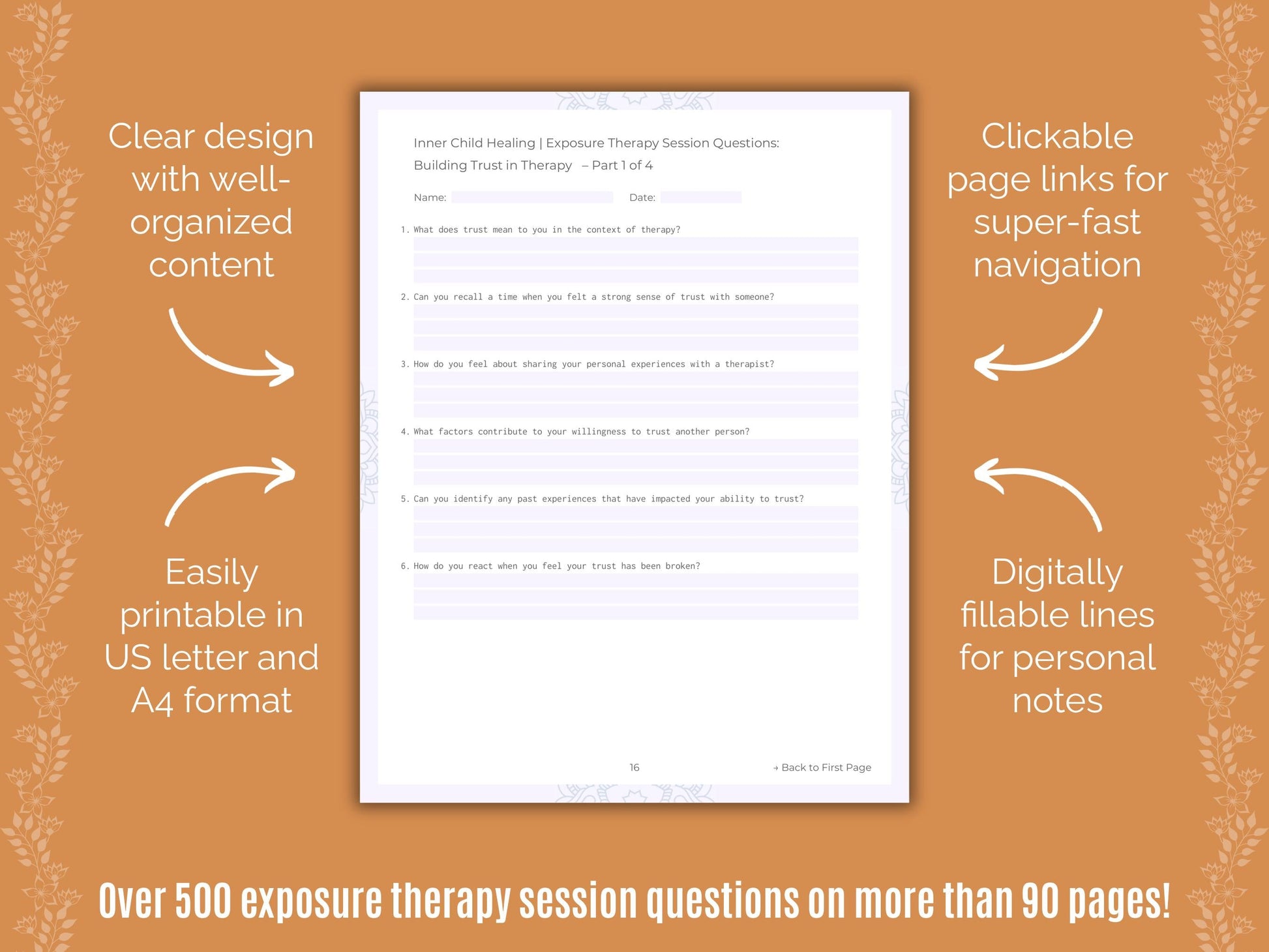 Inner Child Healing Exposure Therapy Counseling Templates