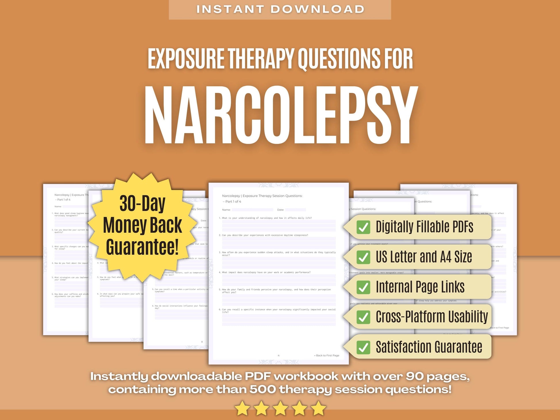 Narcolepsy Exposure Therapy Psychology Workbooks