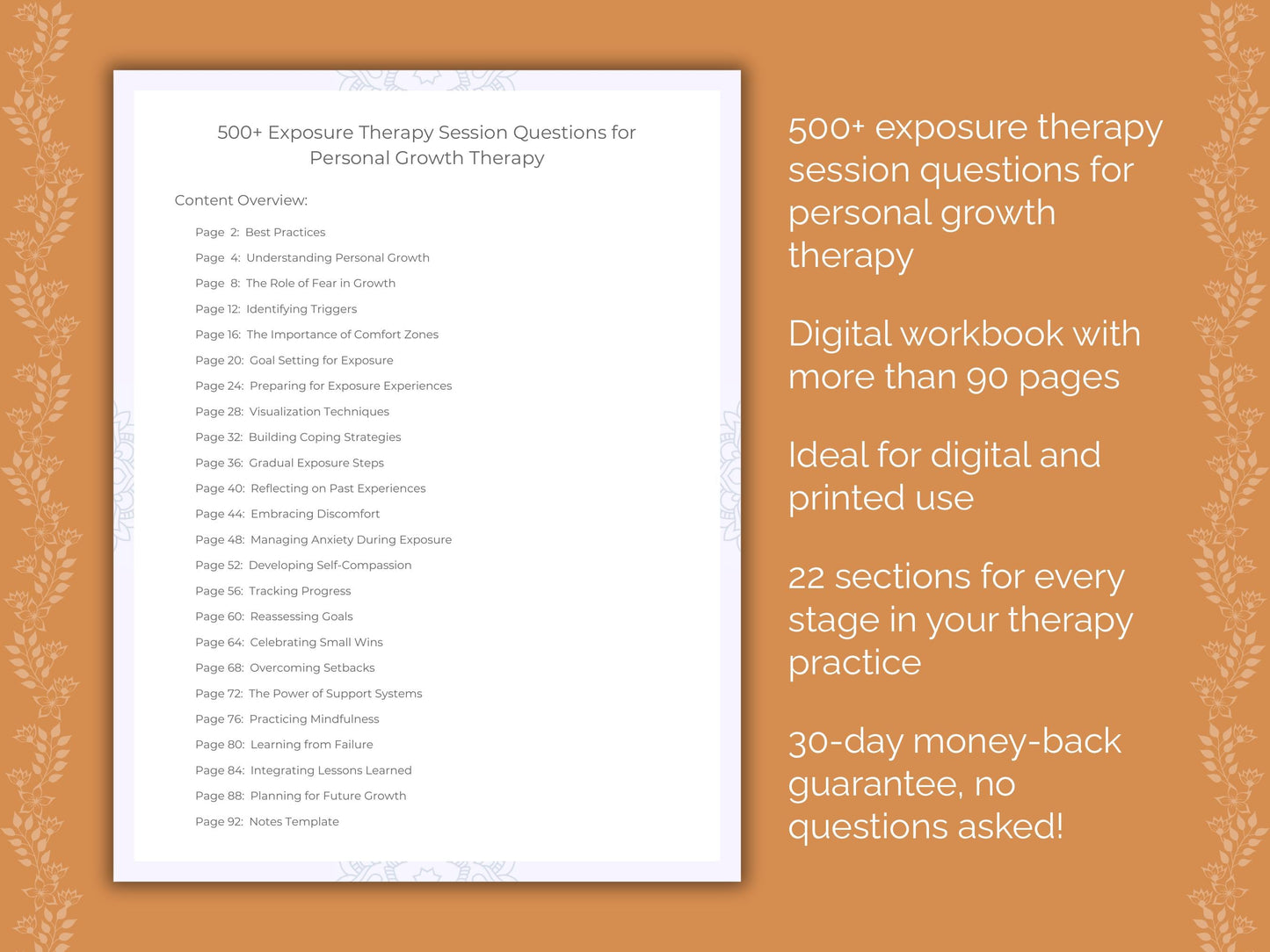 Personal Growth Exposure Therapy Therapist Worksheets