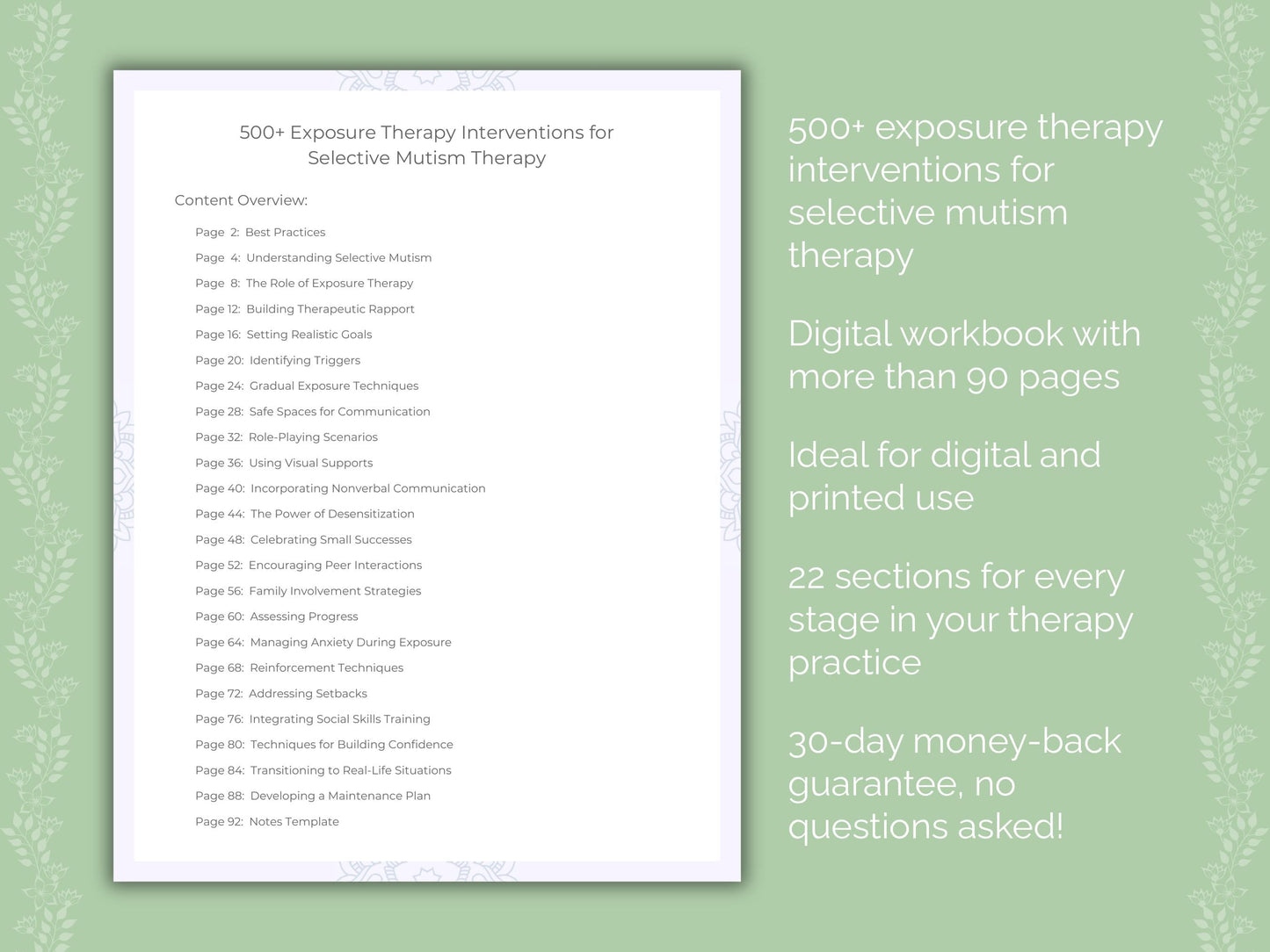 Selective Mutism Exposure Therapy Therapist Worksheets