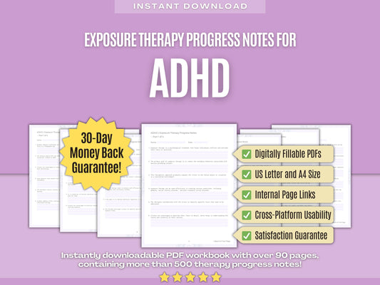 ADHD Exposure Therapy Psychology Workbooks