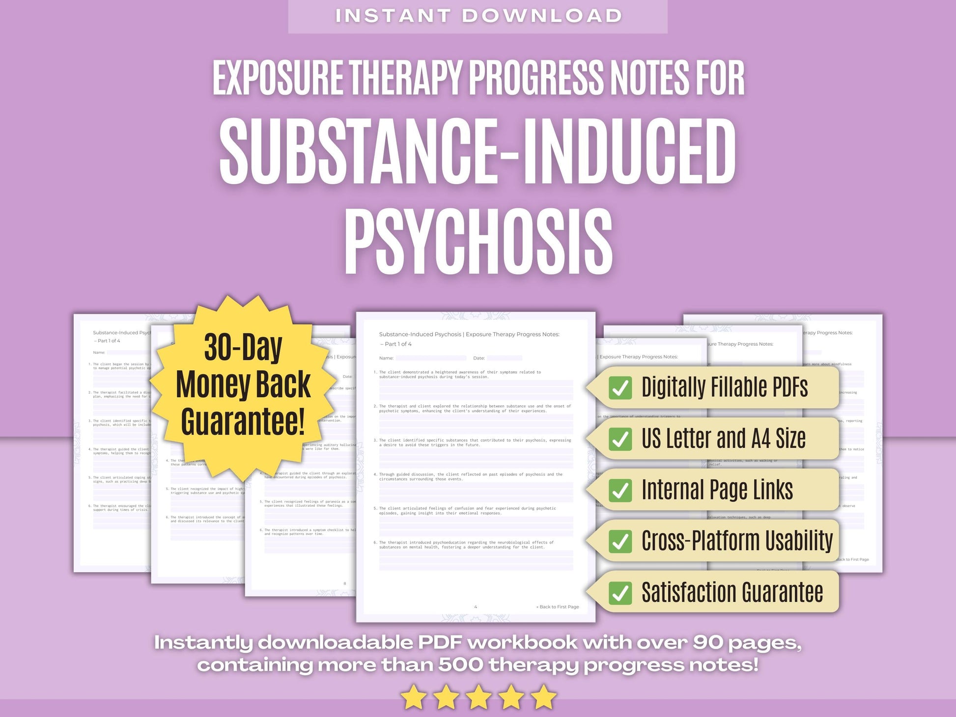 Substance-Induced Psychosis Exposure Therapy Psychology Workbooks