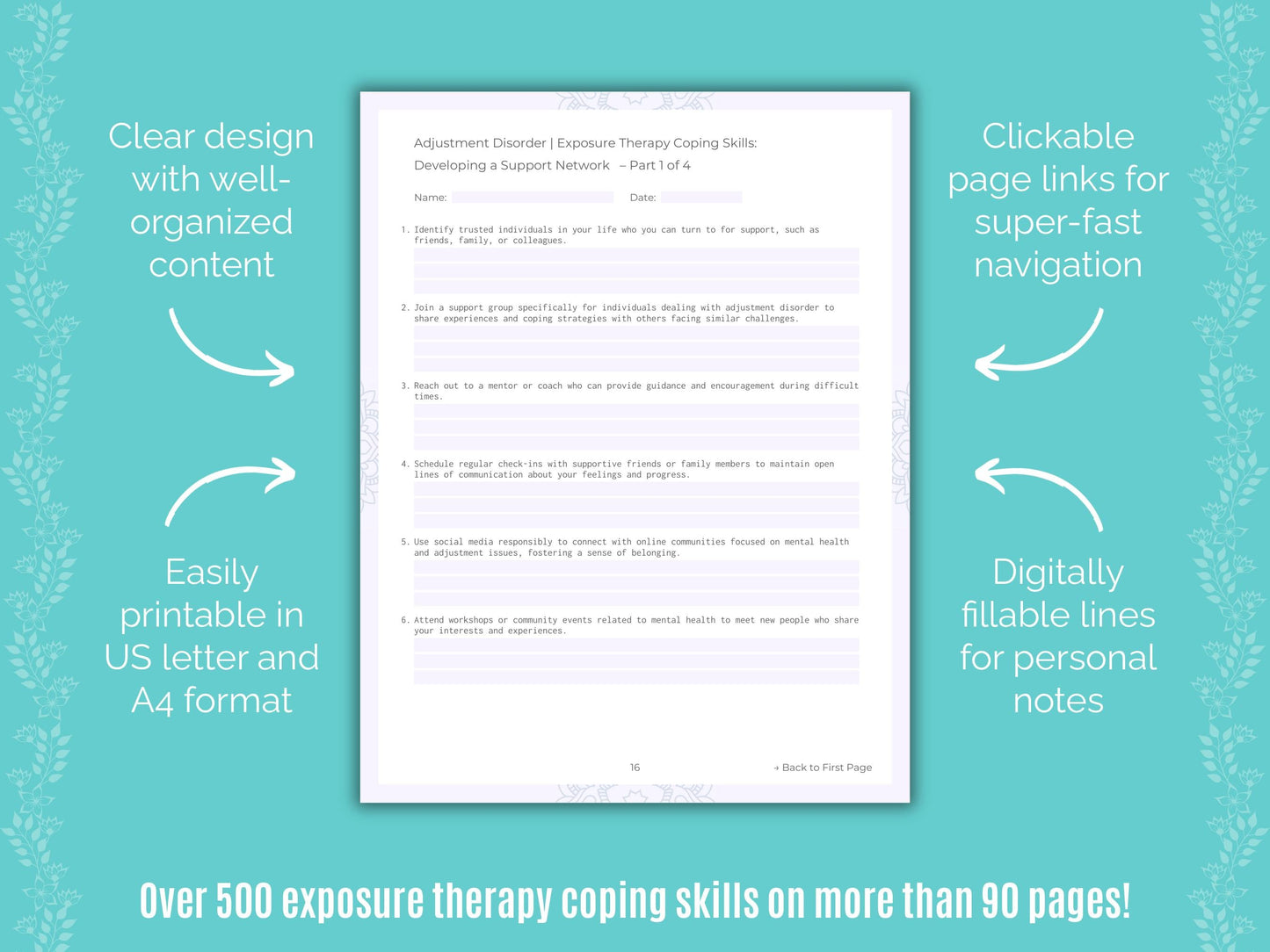 Adjustment Disorder Exposure Therapy Counseling Templates